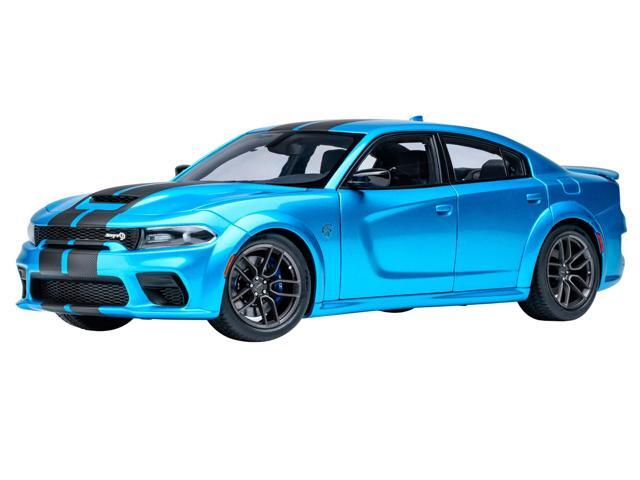 Dodge Charger SRT Hellcat Redeye B5 Blue Metallic with Carbon Stripes 1/18 Car Model by Autoart