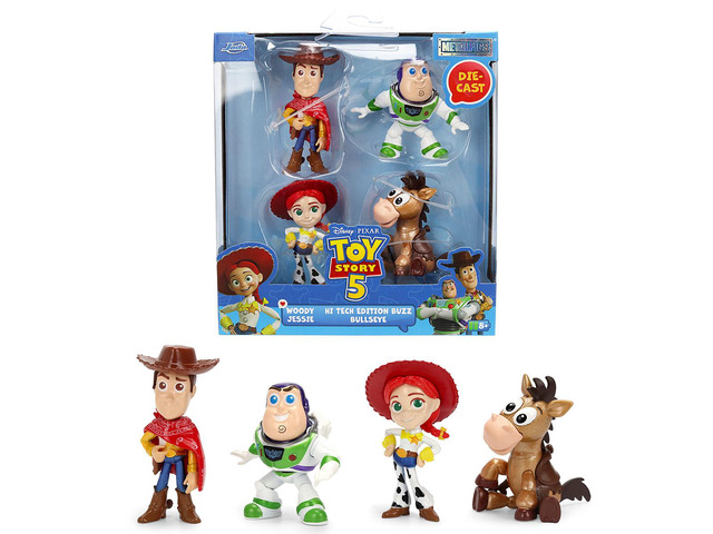 Set of 4 Diecast Figures 'Toy Story 5' (2026) Movie 'Metalfigs' Series Diecast Models by Jada