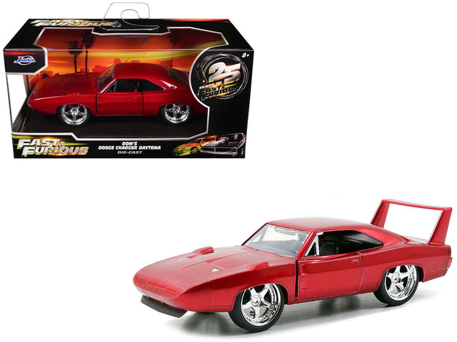 Dom's Dodge Charger Daytona Red Metallic 'Fast & Furious 6' (2013) '25 Years of Fast & Furious' 1/32 Diecast Model Car by Jada