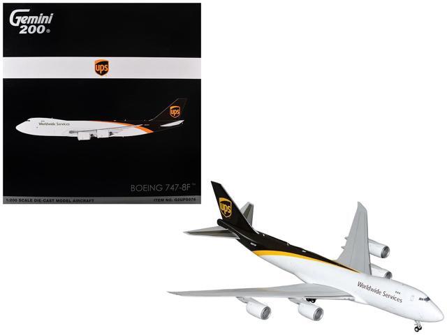 Boeing 747-8F Commercial Aircraft 'UPS Worldwide Services' White with Brown Tail 'Gemini 200' 1/200 Diecast Model by GeminiJets