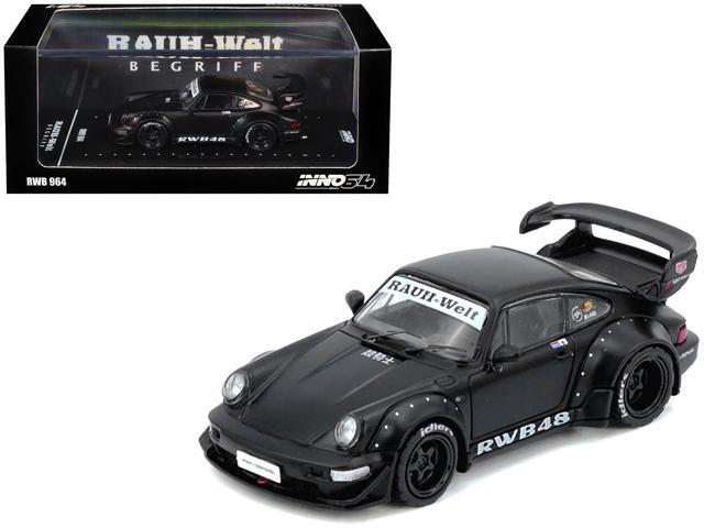 RWB 964 Matt Black 1/64 Diecast Model Car by Inno Models