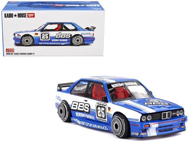 BMW M3 'Kaido Touring Champ V1' #25 Blue with White Stripes 'Kaido House' Special 1/64 Diecast Model Car by Mini GT