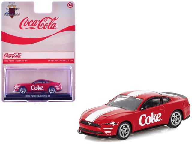 2018 Ford Mustang GT 'Coca-Cola' Red with White Stripes 1/64 Diecast Model by Motorcity Classics