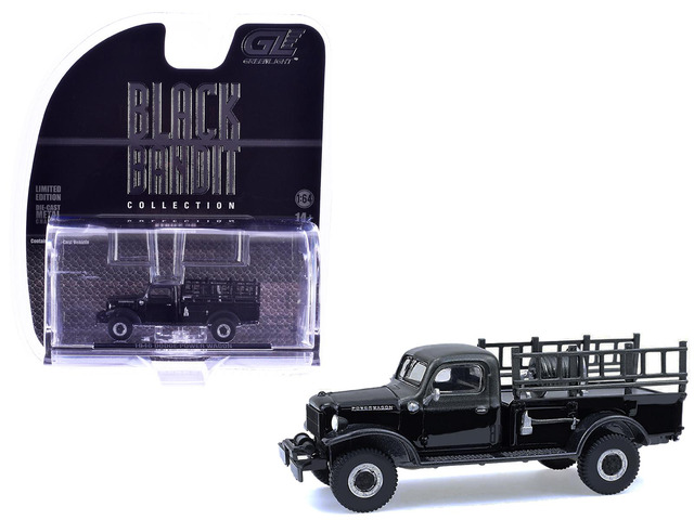 1946 Dodge Power Wagon Fire Truck Black 'Black Bandit' Series 30 1/64 Diecast Model Car by Greenlight