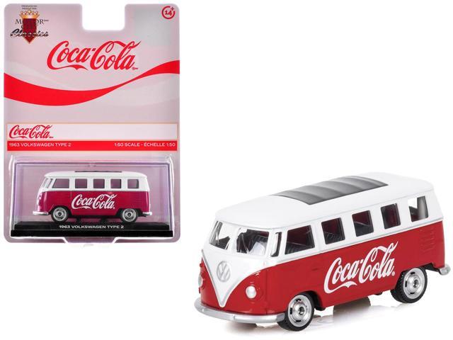1963 Volkswagen Type 2 Van 'Coca-Cola' Red and White 1/50 Diecast Model by Motorcity Classics