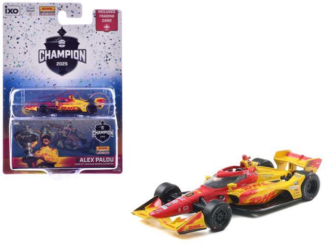 Dallara IndyCar #10 'DHL' Chip Ganassi Racing Champion 'NTT IndyCar Series' (2025) w/Card 1/64 Diecast Model Car by IXO Models