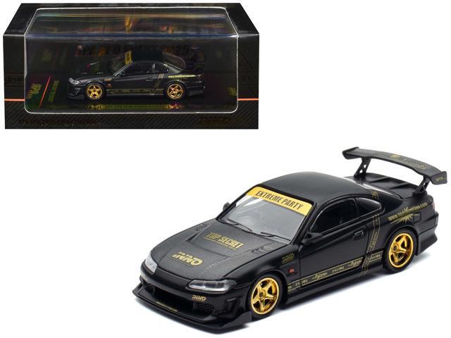 Nissan Silvia (S15) RHD Matt Black w/Carbon Hood 'APA XPO 2025 Event Ed VIP Ticket Bundle' 1/64 Diecast Model Car by Inno Models