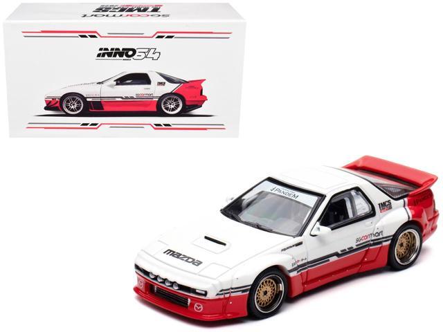 Mazda RX-7 (FC3S) 'Pandem Rocket Bunny' White & Red w/Black 'The Model Car Show Singapore' 1/64 Diecast Model Car by Inno Models