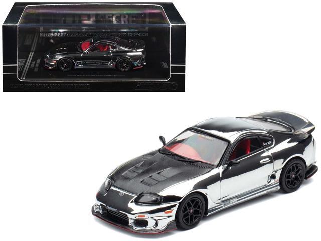 Toyota Supra (A80) GT300 RHD Chrome w/Carbon Hood & Red Interior 'Tokyo Auto Salon 2026' 1/64 Diecast Model Car by Inno Models