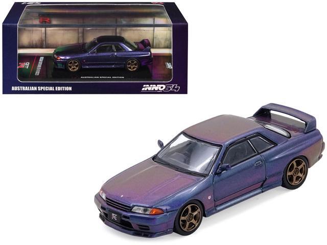 Nissan Skyline GT-R (R32) RHD Midnight Purple Metallic 'Australian Special Edition' 1/64 Diecast Model Car by Inno Models