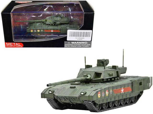 Russian T14 Armata MBT (Main Battle Tank) Green Camouflage 'Armor Premium' Series 1/72 Diecast Model by Panzerkampf