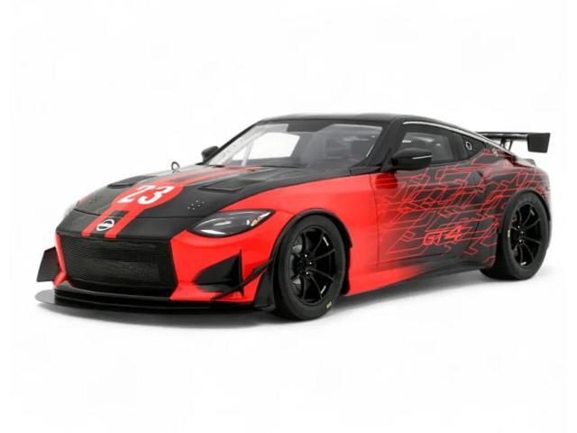 2022 Nissan Z GT4 #23 Black with Red Graphics '2022 SEMA Show' 1/18 Model Car by Otto Mobile