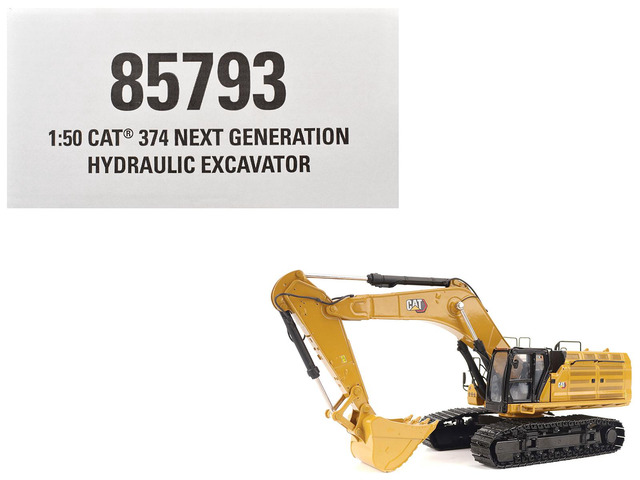 CAT Caterpillar 374 Hydraulic Excavator Yellow 'High Line' Series 1/50 Die Cast Model by Diecast Masters