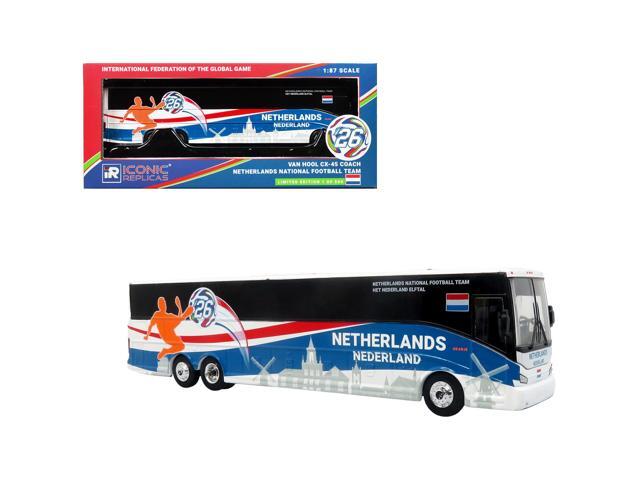 Van Hool CX-45 Coach Bus 'Netherlands National Football Team' White w/Graphics 1/87 (HO) Diecast Model by Iconic Replicas
