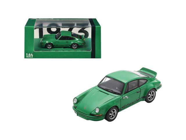 1973 Porsche 911 Carrera RSR 2.8 Green with Black Stripes 1/64 Model Car by Spark