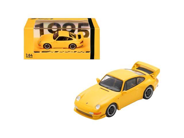 1995 Porsche 911 Carrera RS 3.8 Yellow 1/64 Model Car by Spark