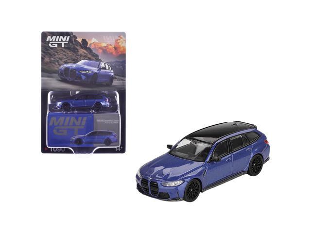 BMW M3 Competition Touring Portimao Blue Metallic with Black Top 1/64 Diecast Model Car by Mini GT