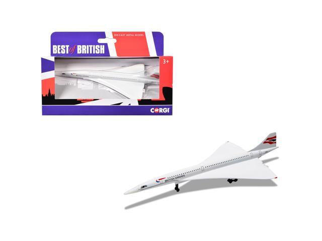 BAe/Aerospatiale Concorde Commercial Aircraft 'British Airways' White 'Best of British' Series Diecast Model by Corgi