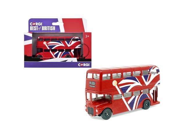 London Bus Red with UK Flag Graphics 'Best of British' Series Diecast Model Car by Corgi