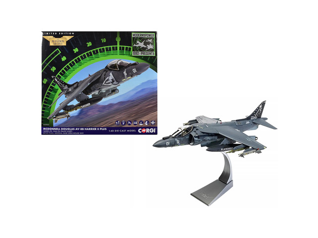 McDonnell Douglas AV-8B Harrier II Plus Aircraft 'MCAS Yuma' (2019) US Marine Corps 1/48 Diecast Model by Corgi