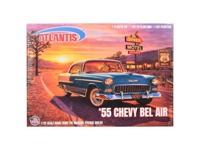 Skill 3 Model Kit 1955 Chevrolet Bel Air Hardtop 'Route 66' 1/25 Scale Model by Atlantis