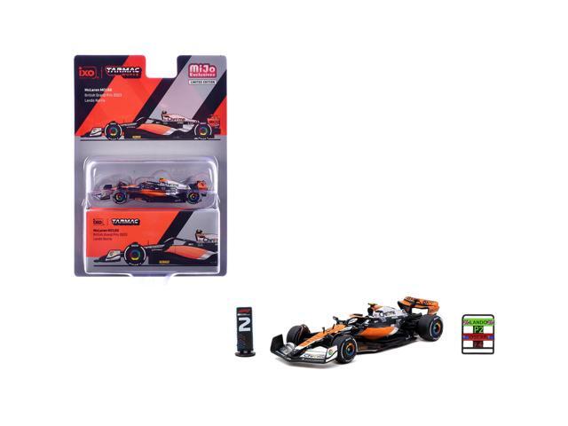 McLaren MCL60 #4 Lando Norris 2nd Place F1 'British GP' (2023) with Pitboards 'Global64' 1/64 Diecast Model Car by Tarmac Works