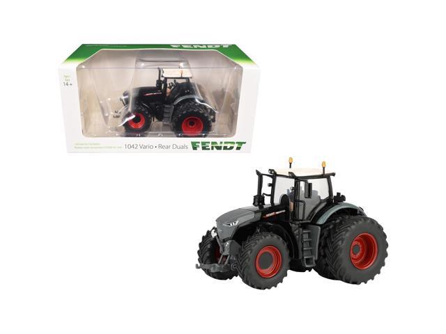 Fendt 1042 Vario Tractor with Front and Rear Dual Wheels Black with White Top 1/64 Diecast Model by SpecCast