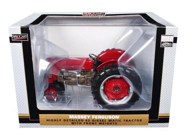 Massey Ferguson 65 DieselMatic Narrow Front Tractor w/Front Weights Red w/Bronze 'Classic Series' 1/16 Diecast Model by SpecCast