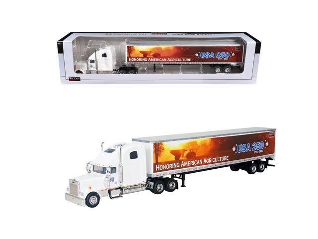 Freightliner Classic XL Sleeper Cab White with Trailer 'Honoring American Agriculture - USA 250' 1/64 Diecast Model by SpecCast