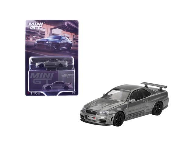 Nissan Skyline GT-R (NISMO BNR34 CRS Version) RHD Dark Metal Gray Metallic Limited Edition 1/64 Diecast Model Car by Mini GT