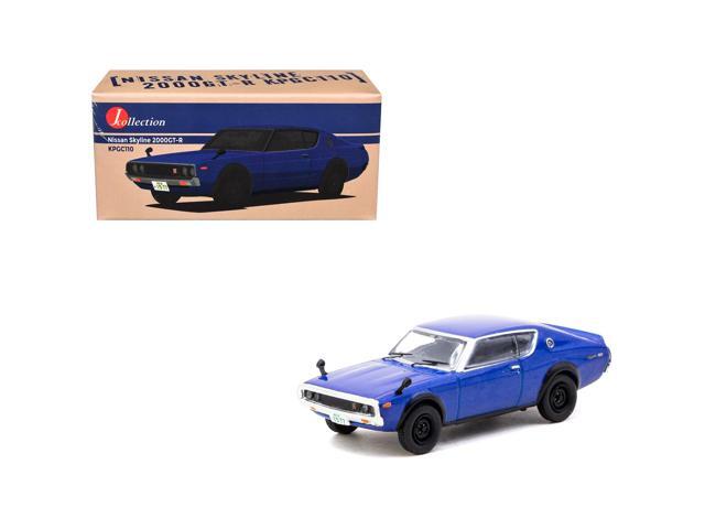Nissan Skyline 2000GT-R KPGC110 RHD (Right Hand Drive) Blue Metallic 'J Collection' Series 1/64 Diecast Model by Tarmac Works