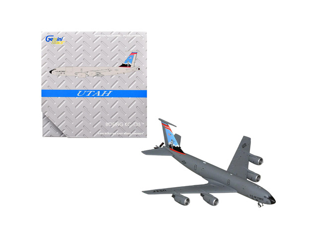 Boeing KC-135R Stratotanker Aircraft 'Utah Air National Guard' US Air Force Gray 1/400 Diecast Model Airplane by GeminiJets