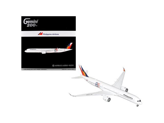 Airbus A350-1000 Commercial Aircraft 'Philippine Airlines' White with Tail Graphics 1/200 Diecast Model Airplane by GeminiJets
