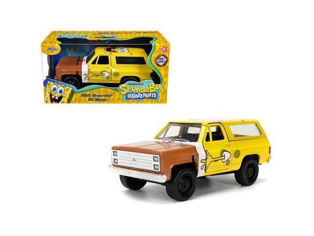 1980 Chevrolet K5 Blazer 'SpongeBob Star' Livery Yellow 'SpongeBob SquarePants' (1999-Current) 1/32 Diecast Model Car by Jada