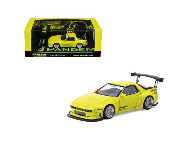 Mazda RX-7 FC3S Pandem Yellow Metallic 'Road64' Series 1/64 Diecast Model Car by Tarmac Works