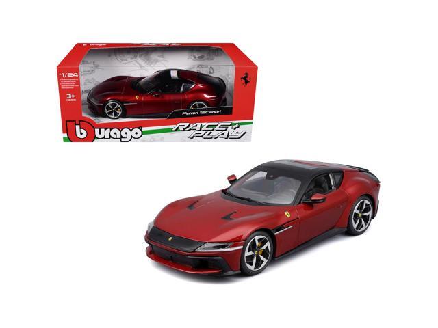 Ferrari 12Cilindri Red Metallic with Black Top 'Race + Play' Series 1/24 Diecast Model Car by Bburago