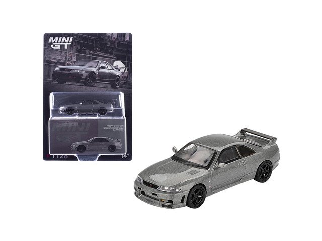 Nissan Skyline GT-R (NISMO BCNR33 CRS Version) RHD Dark Metal Gray Metallic Limited Edition 1/64 Diecast Model Car by Mini GT