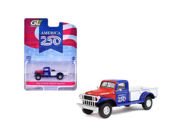 1946 Dodge Power Wagon Pickup Truck Red, White, and Blue 'America 250 Edition' 1/64 Diecast Model Car by Greenlight