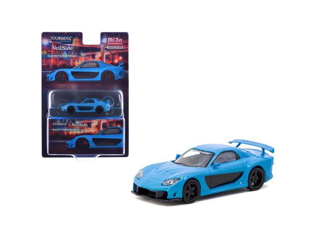 Mazda RX-7 'VeilSide Fortune7' RHD (Right Hand Drive) Blue 'Global64' Series 1/64 Diecast Model Car by Tarmac Works