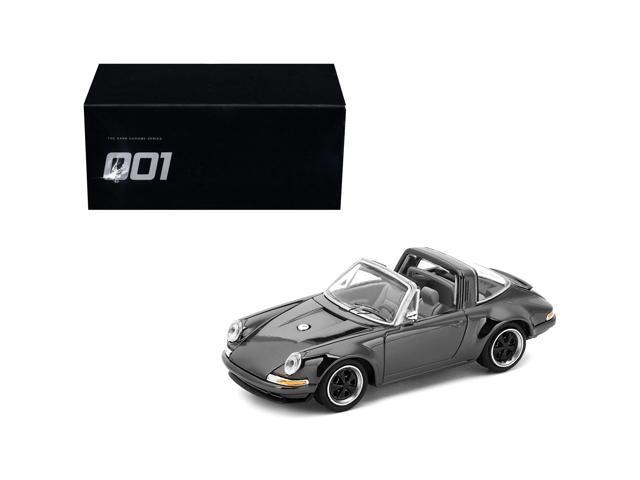 Singer Targa Dark Chrome 'The Dark Chrome Series' 1/64 Diecast Model Car by Pop Race