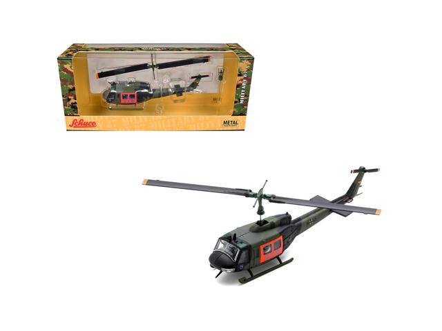 Bell UH 1D Helicopter 'SAR - German Army' Green Camouflage 1/87 (HO) Scale Diecast Model Car by Schuco
