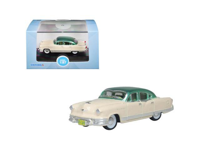 1953 Kaiser Manhattan Stardust Ivory with Jade Green Metallic Top 1/87 (HO) Scale Diecast Model Car by Oxford Diecast