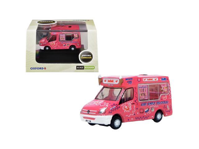 Whitby Mondial Ice Cream Van 'Tonibell' Pink with Graphics 1/76 (OO) Scale Diecast Model Car by Oxford Diecast