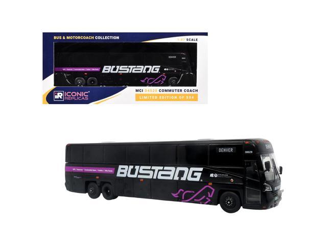 MCI D4520 Commuter Coach Bus 'Bustang - Colorado Department of Transportation' Black 1/87 (HO) Diecast Model by Iconic Replicas