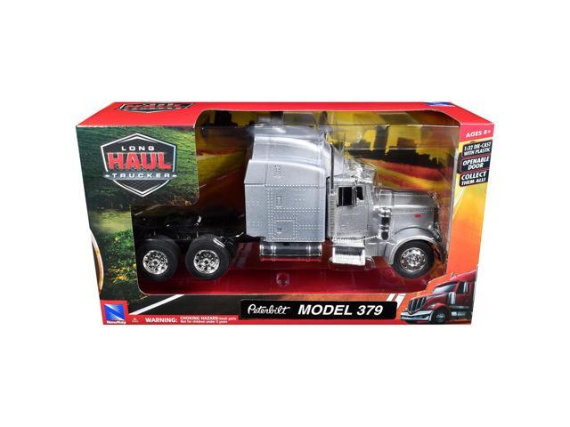 Peterbilt 379 Truck Tractor Silver Metallic 'Long Haul Trucker' 1/32 Diecast Model by New Ray