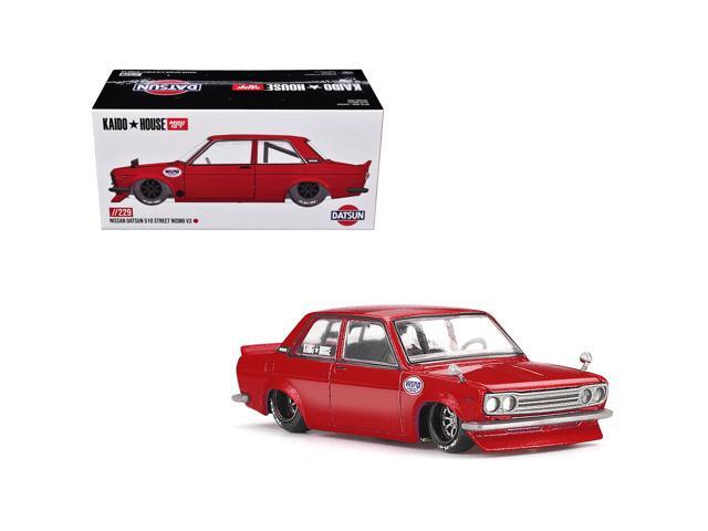 Datsun 510 Street 'Nismo V3' Red Metallic (Designed by Jun Imai) 'Kaido House' Special 1/64 Diecast Model Car by Mini GT