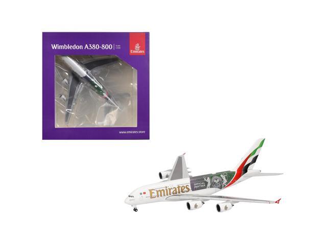 Airbus A380-800 Commercial Aircraft 'Emirates Airlines' (A6-EOE) White with Graphics 1/500 Diecast Model Airplane by Herpa