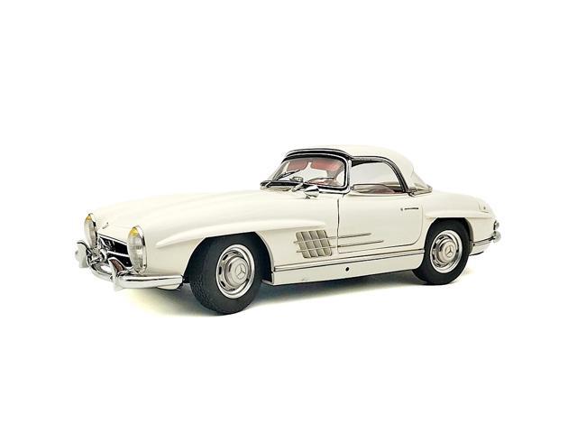 Mercedes-Benz 300 SL (W198 II) White with Red Interior Limited Edition to 1500 pieces Worldwide 1/18 Diecast Model Car by CMC