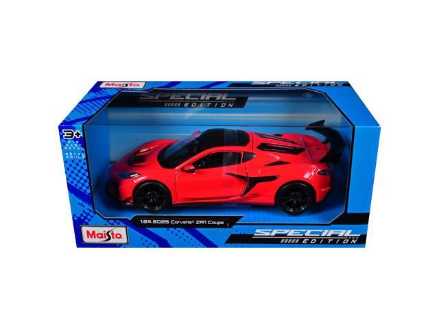 2025 Chevrolet Corvette ZR1 Coupe Red with Carbon Top 'Special Edition' Series 1/24 Diecast Model Car by Maisto