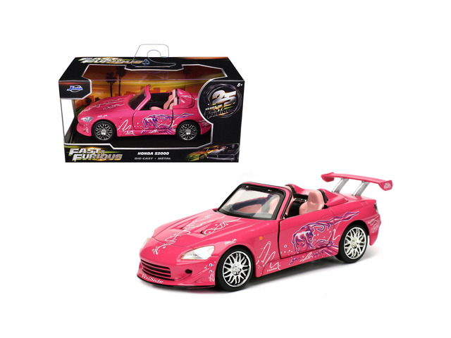 Suki's Honda S2000 Convertible Pink with Graphics 'Fast & Furious 25th Anniversary' Series 1/32 Diecast Car Model by Jada